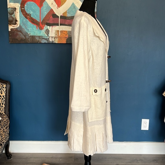 Angel Ivory Knit Long Jacket - Picture 2 of 10